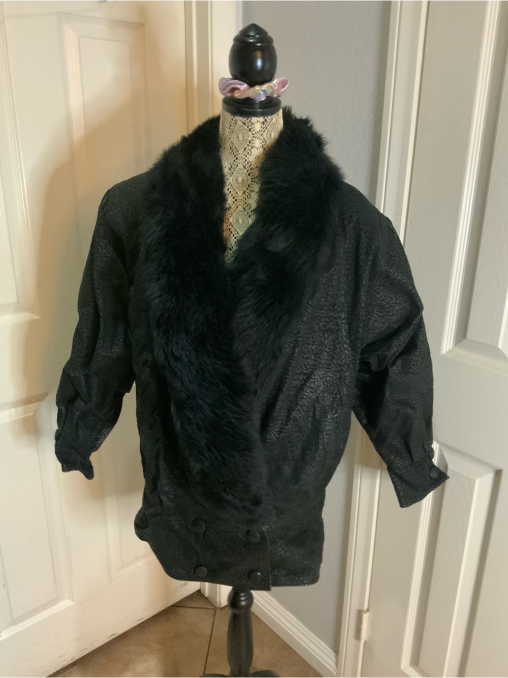 Vintage 80s pelle cuir leather jacket size S